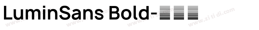 LuminSans Bold字体转换
